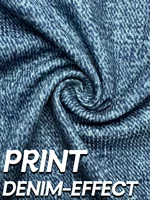 Plus Size High Waisted Bike Shorts Women's Faux Denim Printed Stretch Leggings Comfortable Casual Fashion - Image 4