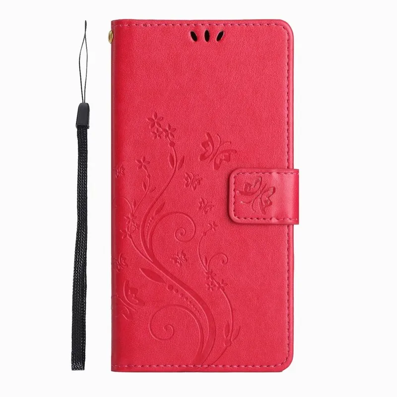 Charming Butterfly Girl Flip Wallet Card Holder Phone Case