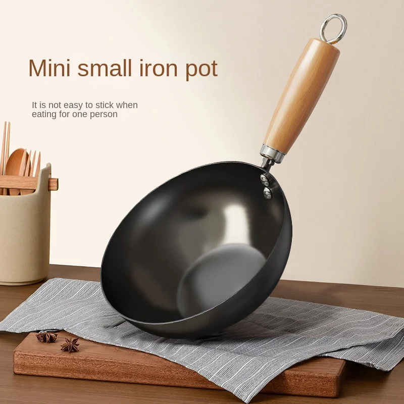 Mini Non Stick Small Iron Pan Cast Iron Mini Fried Egg Pot Wok