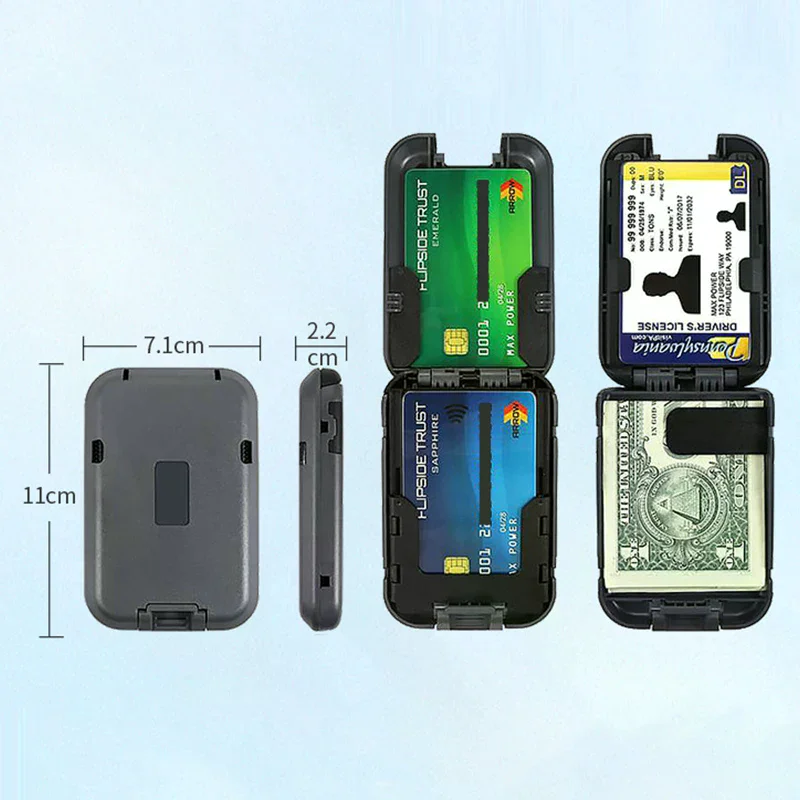 Slim Wallet RFID Blocking Wallet For Men Removable Money Metal Wallet With Money Clip For Men Crush Resistant