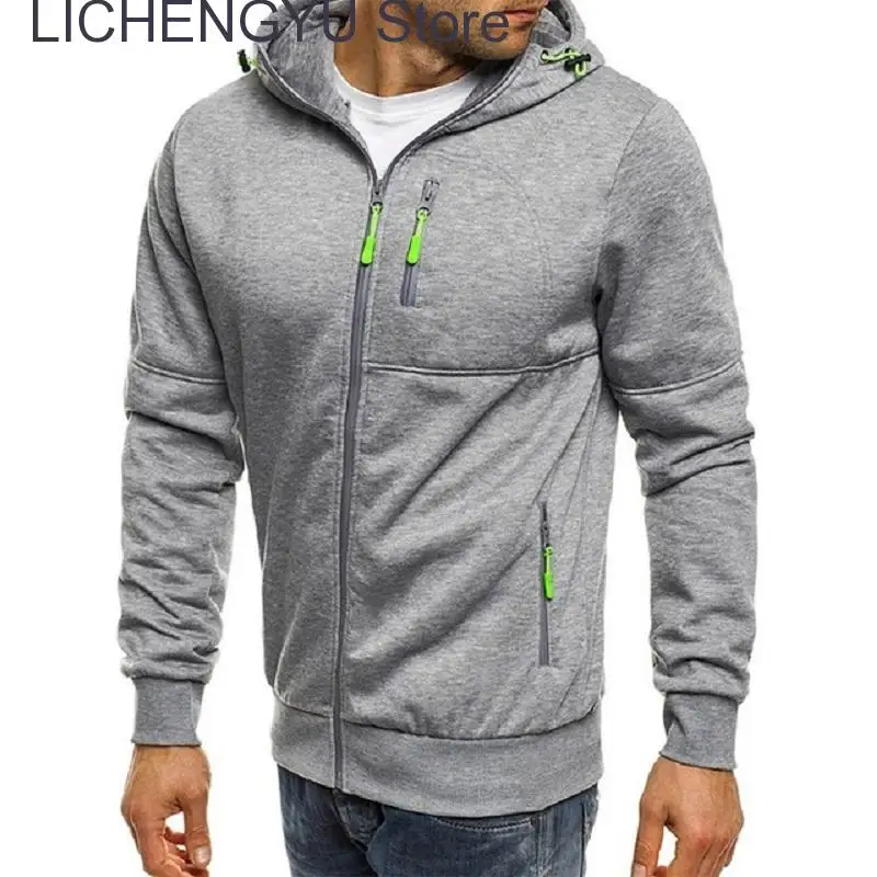 New Men's Hoodies Casual Sports Design Spring Autumn Winter Long-sleeved Cardigan Hooded Men's Hoodie
