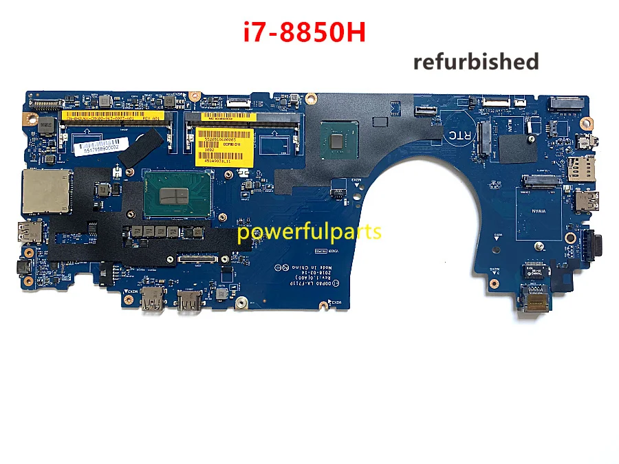 

Refurbished DDP80 LA-F711P motherboard for Latitude 5491 5591 Precision 3530 mainboard 0H2V6K CN-0H2V6K i7-8850H cpu working ok