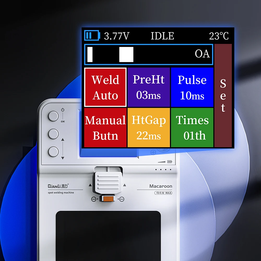 QianLi Macaroon Integrated Spot Welding Machine Max All Parameters Settable Color Screen Support Double Pulse spot Welding spot welding
