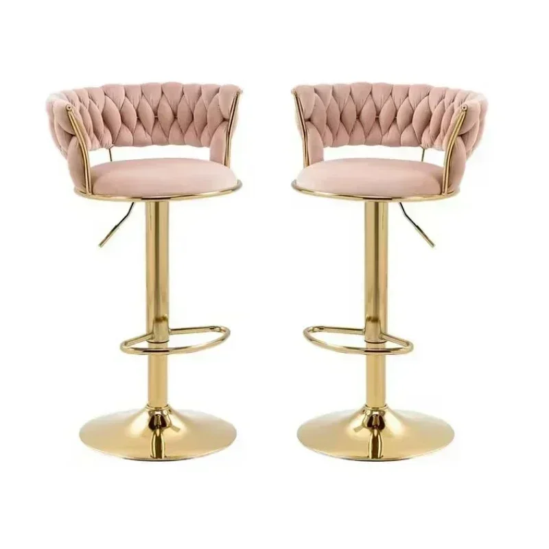 1 Piece Light Luxury Adjustable Rotating Bar Chair, Bar Counter Chair, Household High Stool, Front Desk, Cashier Chair Stool