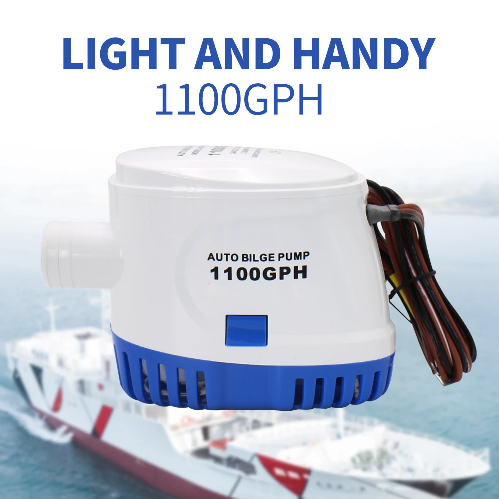 

Automatic Boat Bilge Pump 12V 24V 750/1100GPH DC Submersible Water With Float Switch Electric Marine Boat Water Pump