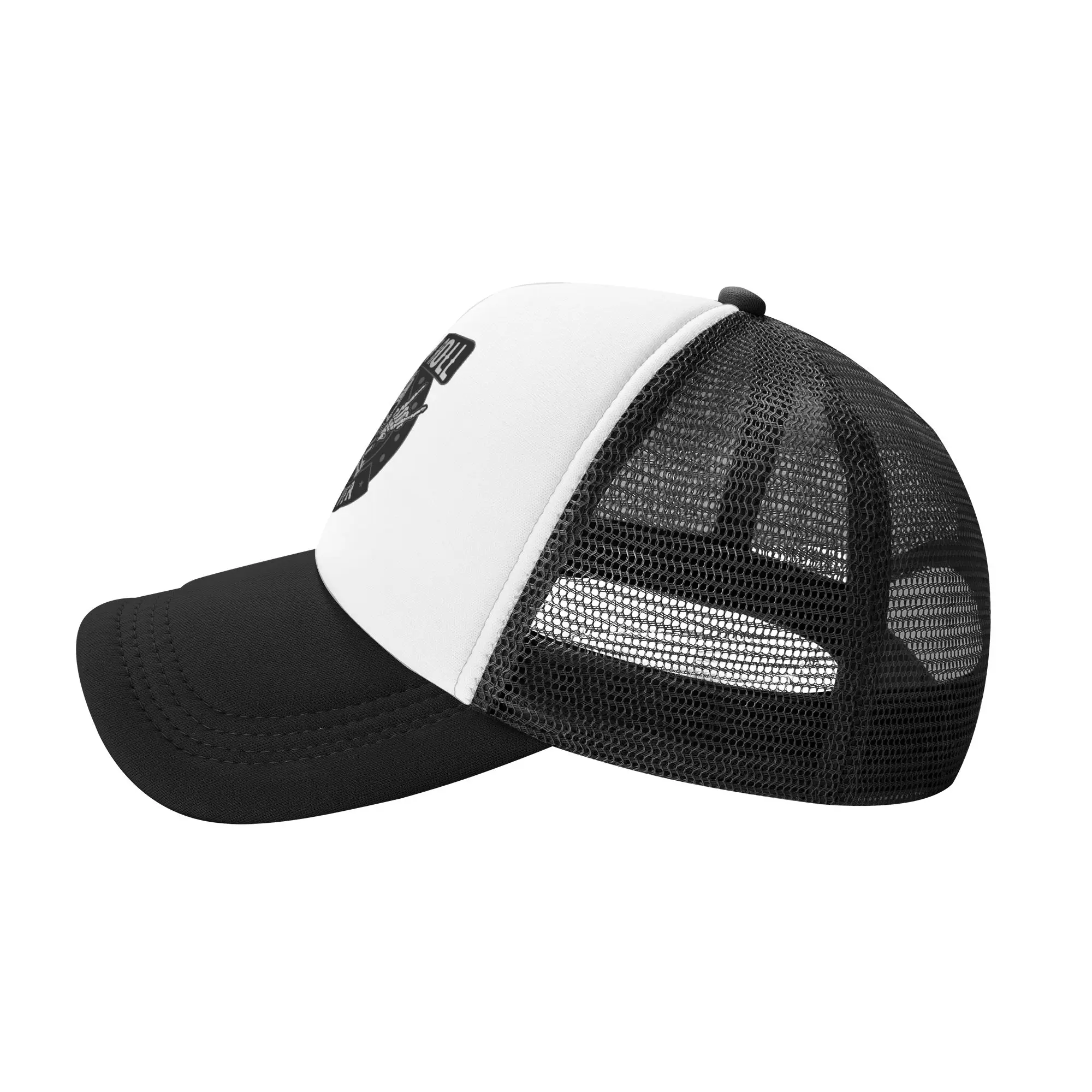 Klassische Unisex Heavy Metal Rock N Roll Totenkopf Trucker-Mütze für Erwachsene Verstellbare Baseballkappe für Männer Frauen Sport Trucker-Cap – Detail 3