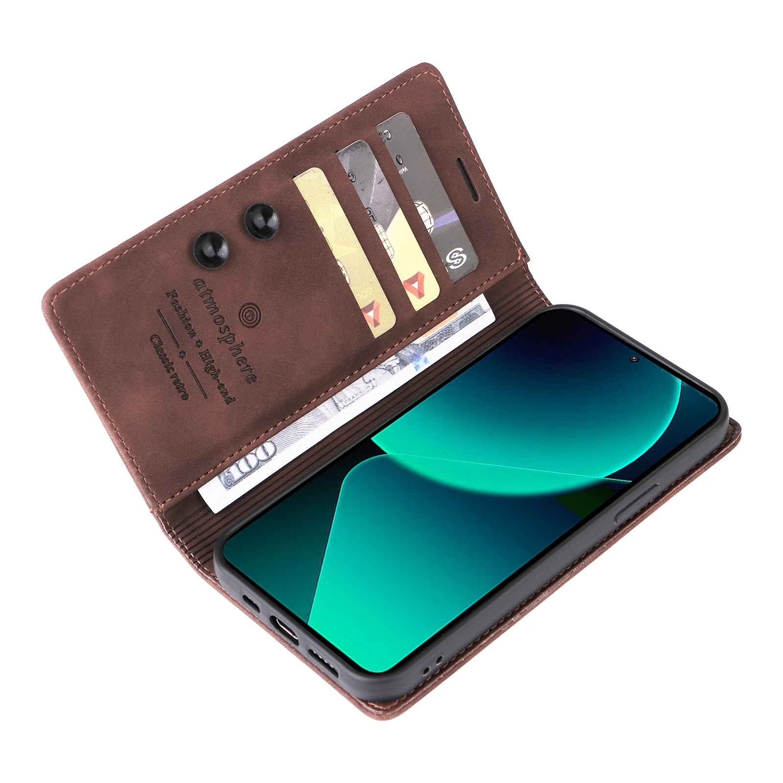 Premium Ultrathin Leather Flip Wallet Phone Case