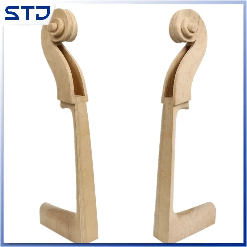 4/4，3/4，1/2，1/4 Cello Neck head High Quality Unfinished Scroll Maple Full size Unvarnished DIY Cello parts accessories