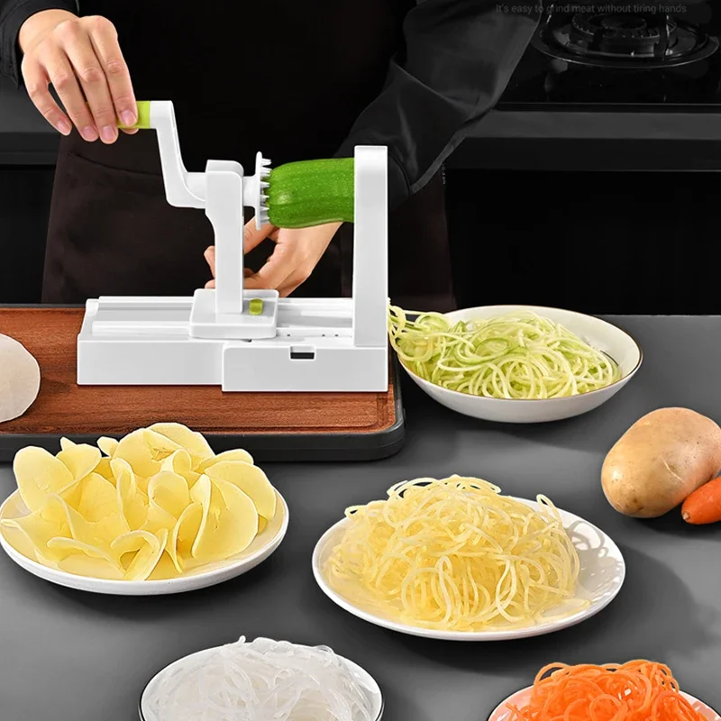 Vegetable Grater Potato Spiral Slicer Whirlwind Fruit Vegetable Spiral Machine  Noodle Maker Multifunctional Kitchen Gadgets - AliExpress