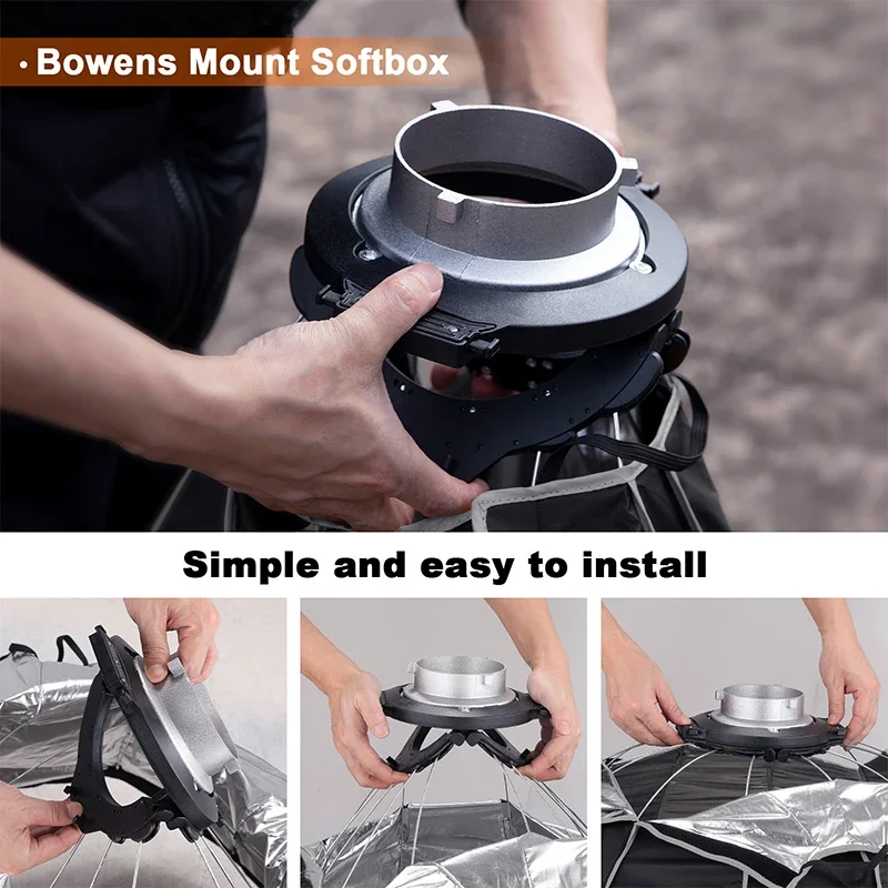 SOONPHO Softbox Bowen Mount CH-P 50cm 70cm 90cm Soft Box with Grid for Speedlight Flash Photography Lighting Photo Studio