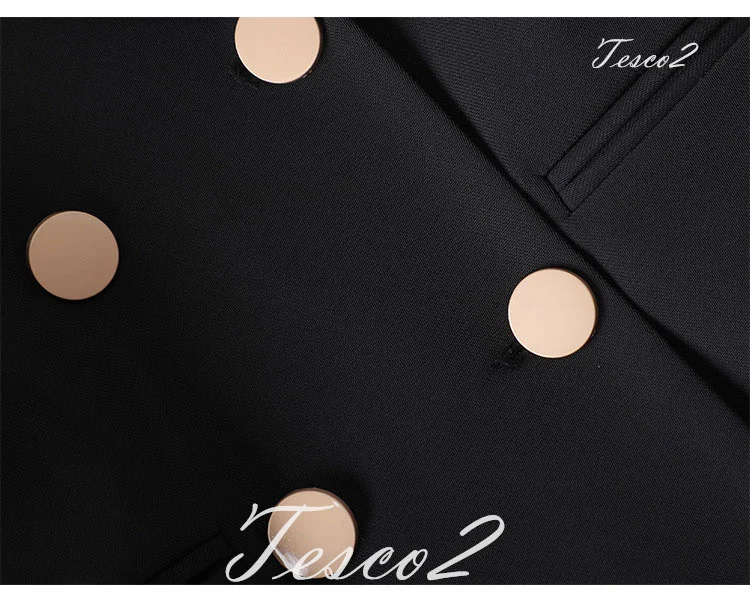 Tesco Office Lady Pantsuit Long Sleeve Blazer Suit +Pencil Pants Solid Women's Outfits 2 Piece For Business conjunto femininos