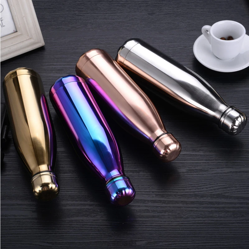 

Thermos Bottle Double Layer Stainless Steel Vacuum Insulation Sports Portable Bowling Ball Shape Leak-proof and Drop-proof Cup