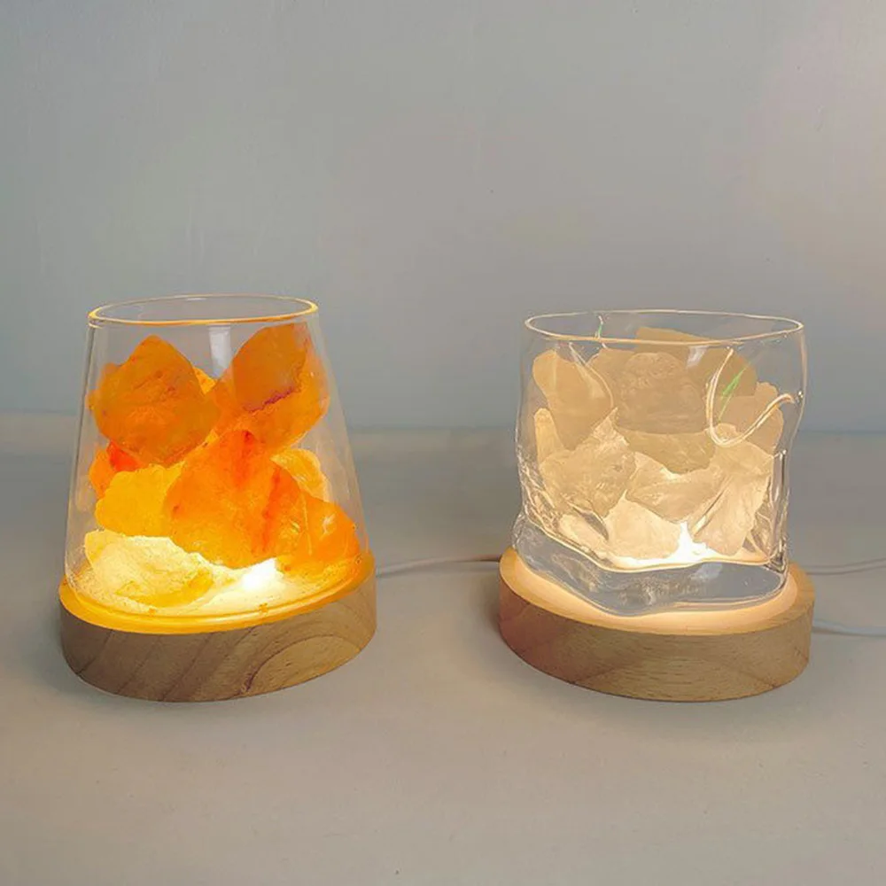 LED Lamp Base 10cm Wood Light Base USB Powered Multi-color Wooden LED Light Base Display Stand Lamp Holder Lamp Art Ornament