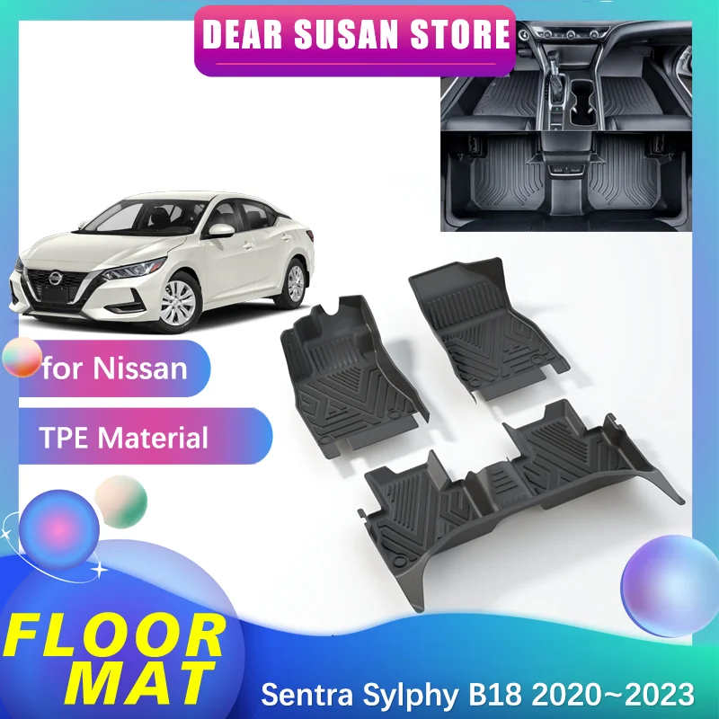 Car Floor Mat for Nissan Sentra Sylphy B18 20202023 2021 2022 Panel