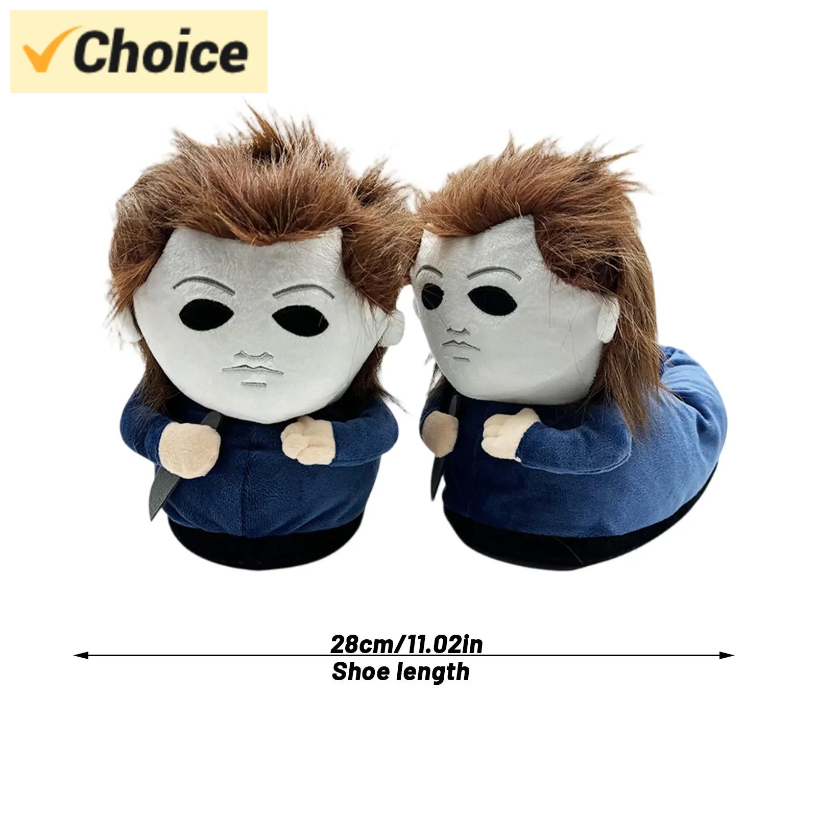 Monster Feet Plush Slippers for Halloween, Killer Themed Cozy House Shoes, Funny Gift for Kid, Soft Unisex Slides for Teens