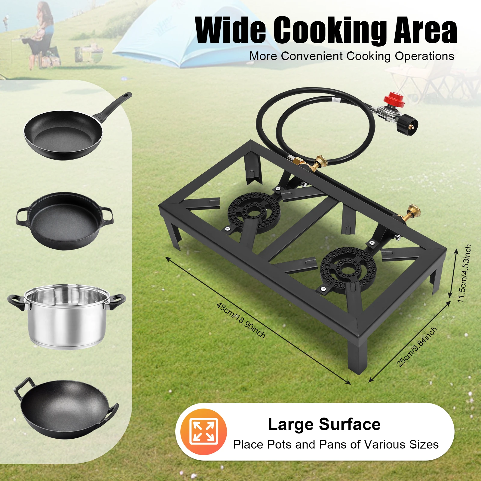 8000W Double Burner Gas Stove 5