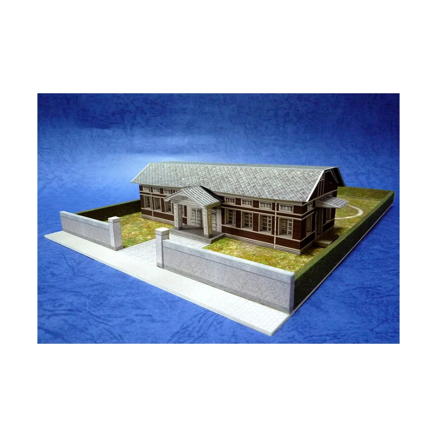1:150 N-Scale Japanese Building Diorama 3D Paper Model Scene DIY Handmade Ornaments Showa Old School