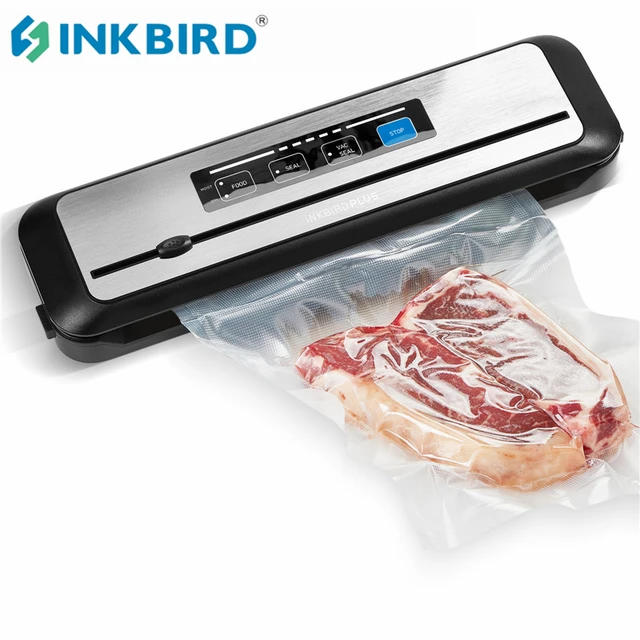 Inkbirdplus Ink-vs02 Vacuum Sealer Machine With Seal Bags Starter Stainless  Steel Abs Shell Four Sealing Modes Low Noise - Thermometer Hygrometer -  AliExpress