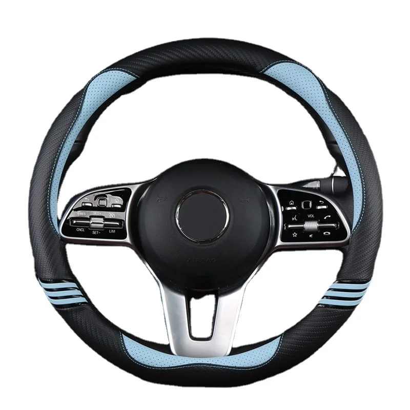 

Чехол на руль для Lincoln MKZ Aviator, универсальные автомобильные аксессуары из натуральной кожи, Нескользящие, с защитой от пота и О-типа