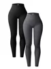Seamless Sports Fitness Legging Autumn and Winter Women's Solid Color Thread Elastic Sports Fitness Pants High Waist Lifting Hip 3