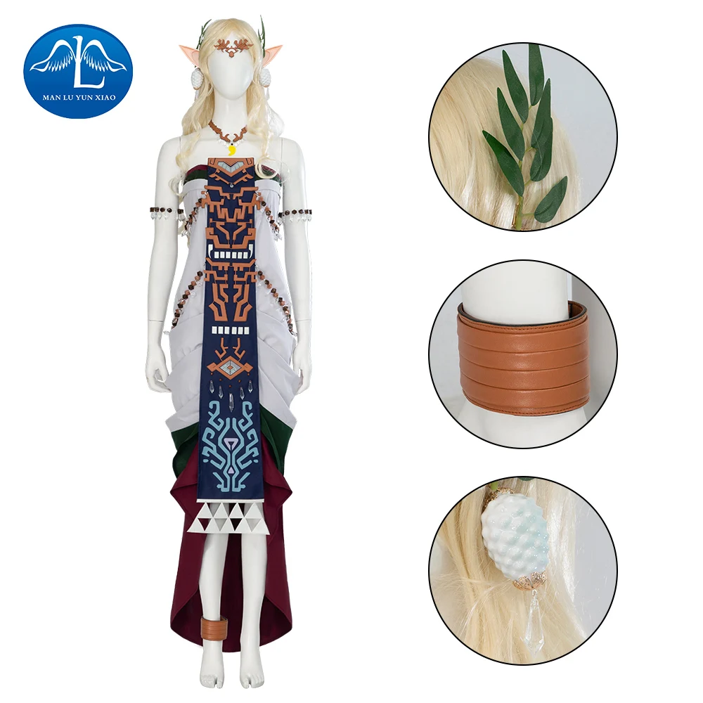 

Game Tears of The Kingdom Queen Sonia Cosplay Custome New Dress Halloween Party Custome for Women Game Anime Cosplay