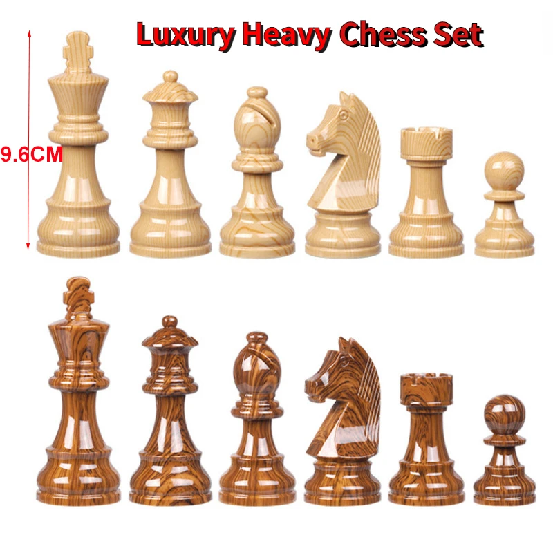 Luxury Standard Heavy Chess Set Foldable Nonmagnetic Chess Pieces For Children Family Travel Board Table Game Gifts