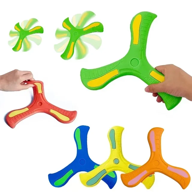 Children Boomerang Soft Three-leaf Cross Adult-kids Interactive Outdoor Toy Early Education Puzzle Decompression Gift 1