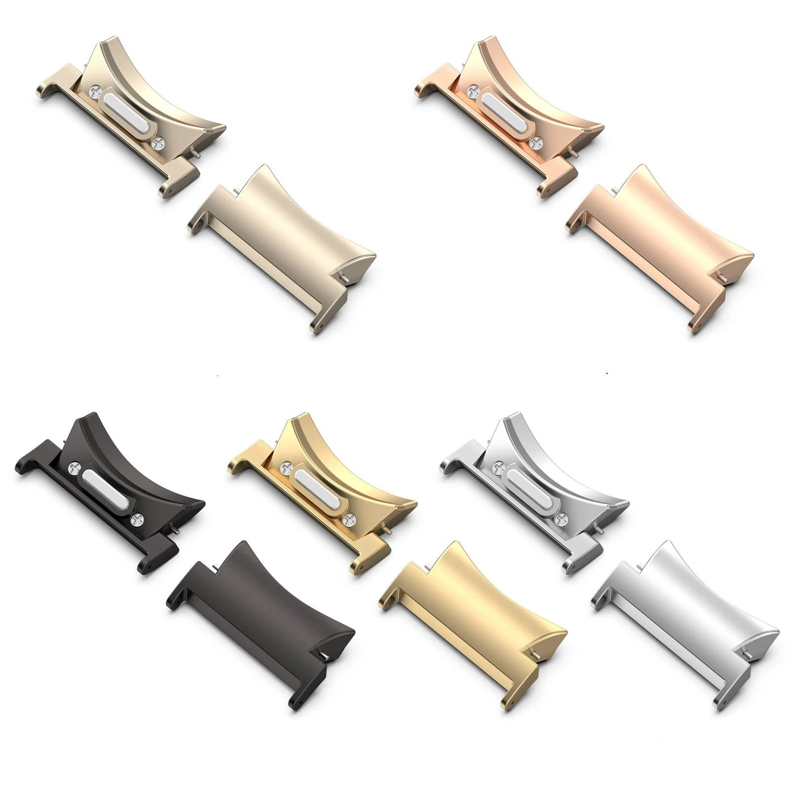 For Samsung Galaxy Watch6 / 6 Classic 1 Pair 20mm Button Style Curved Metal Watch Band Connector Strap Connector