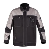 Men's Work Jacket Pants Working Grey Black Workwear Suit