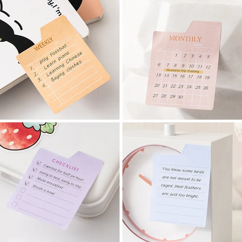 Plan Note Pad,Multifunctional Day Week and Month Portable Sticky Note List, Notes,Can Be Torn Off N Times Sticky Tabs Stationery - 2