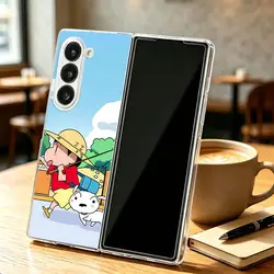 Shinchan & Shiro Themed Foldable Phone Case - Galaxy Z Fold6 (Mix01)