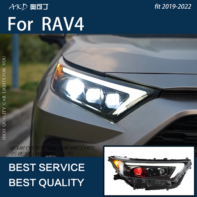 Rov4 rav 4 2019-2023用の自動車用ヘッドライトキット,ヘッドライト用の動的信号アセンブリ,アップグレード