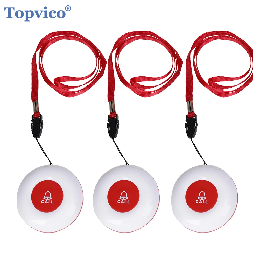 Topvico SOS Emergency Elderly Panic Button Required Work With Tuya Smart Life Or Rf433 mhz Hugs For Home Security System medical alert button,emergency alarm button