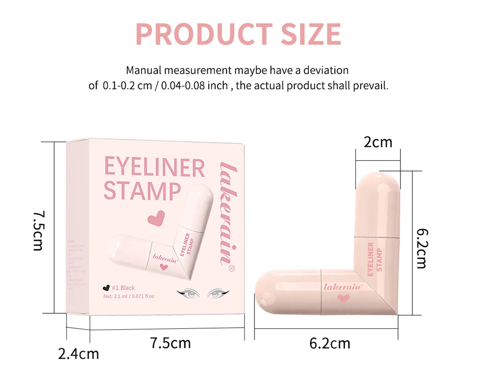 Lakerain Eyeliner Stamp Waterproof Fast Drying Precise Tip Liner_voghion.com