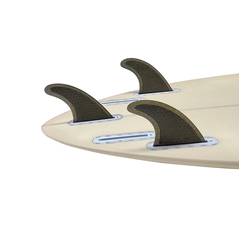 S/M/L/UK2.1 Gray Tri Surfboard Fins For UPSURF Future Fin Plugs High Quality Surfing Fins Fibreglass Honeycomb Single Tabs Fins