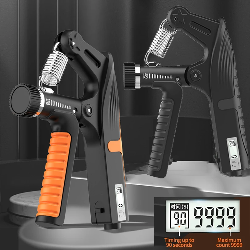 Adjustment Countdow Hand Grip Strengthener 10-120kg Hand Forearm Exerciser Wrist Arm Muscle Bodybuilding Finger Expander Train hand strengthener finger trainer finger strength trainer forearm exerciser wrist exerciser hand grip trainers hand grip exerciser hand exerciser hand trainer