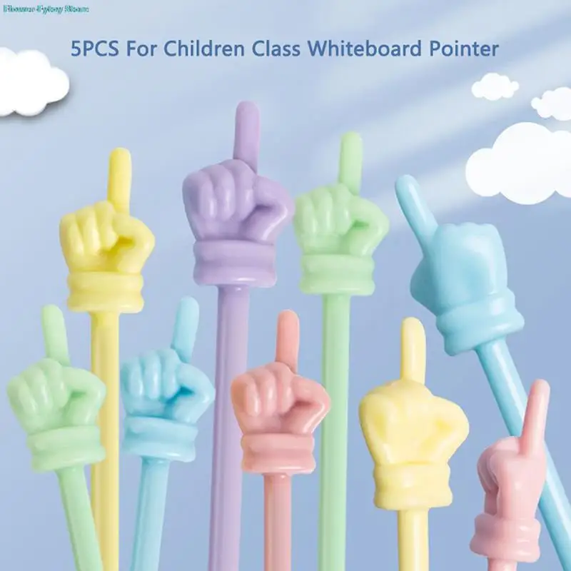 

5X Finger Reading Guide Preschool Teaching Tools Bendable Sticks Educational Learning Toys for Children Class Whiteboard Pointer