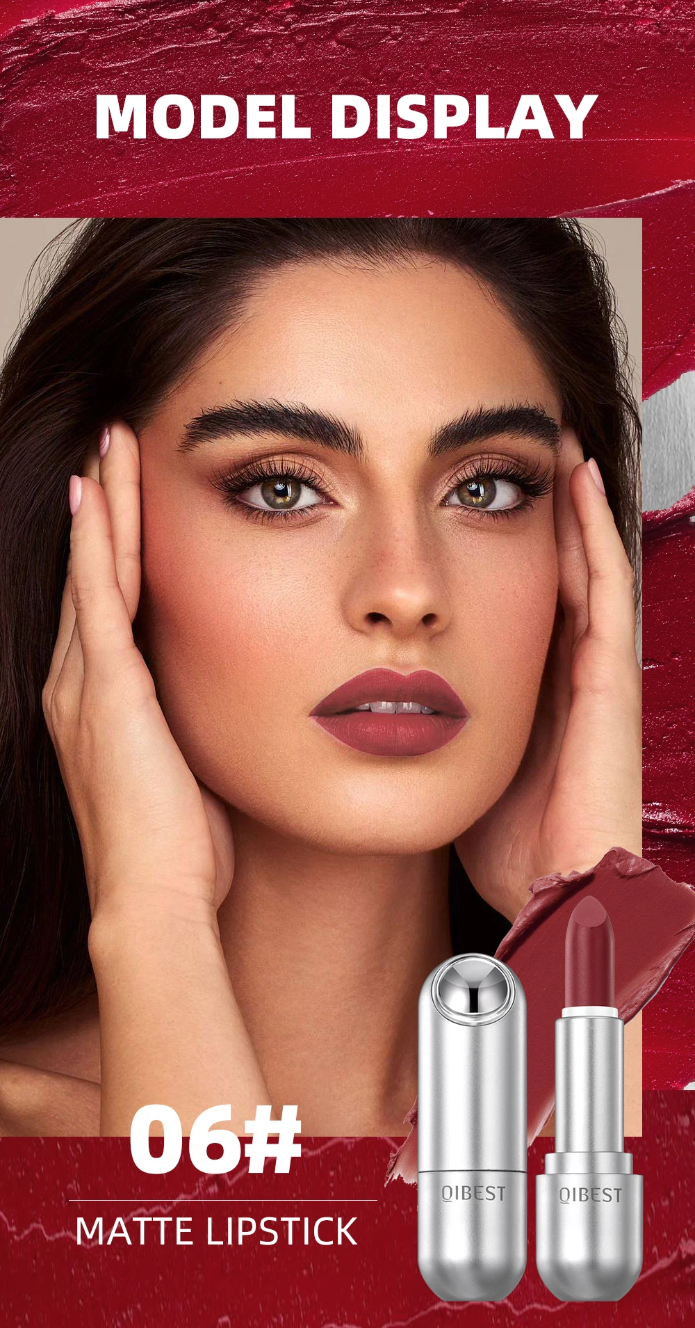 Professioneller Matter Lippenstift Langhaftender Wasserfester Lippenstift_voghion.com