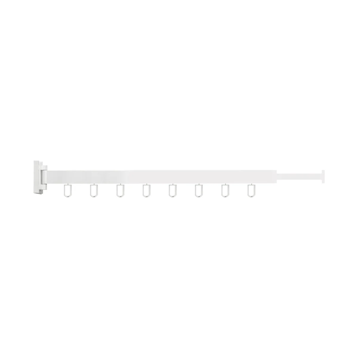 

Wall-Mounted Foldable Aluminum Alloy Clothes Drying Rack Perfect for Balcony Bedroom Kitchen Living Room A White