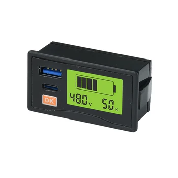 Tester per Batterie al Litio con Schermo LCD, Doppia Porta USB Tipo C, Ricarica Rapida 30W per Batterie al Piombo-Acido, al Litio Ternario e al Litio Ferro Fosfato