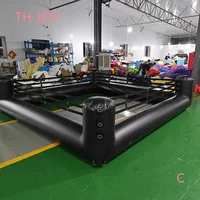 fast air shipping to door, 4x4m 13x13ft customized Interactive Inflatable Wrestling Boxing Ring Game joust games field 2