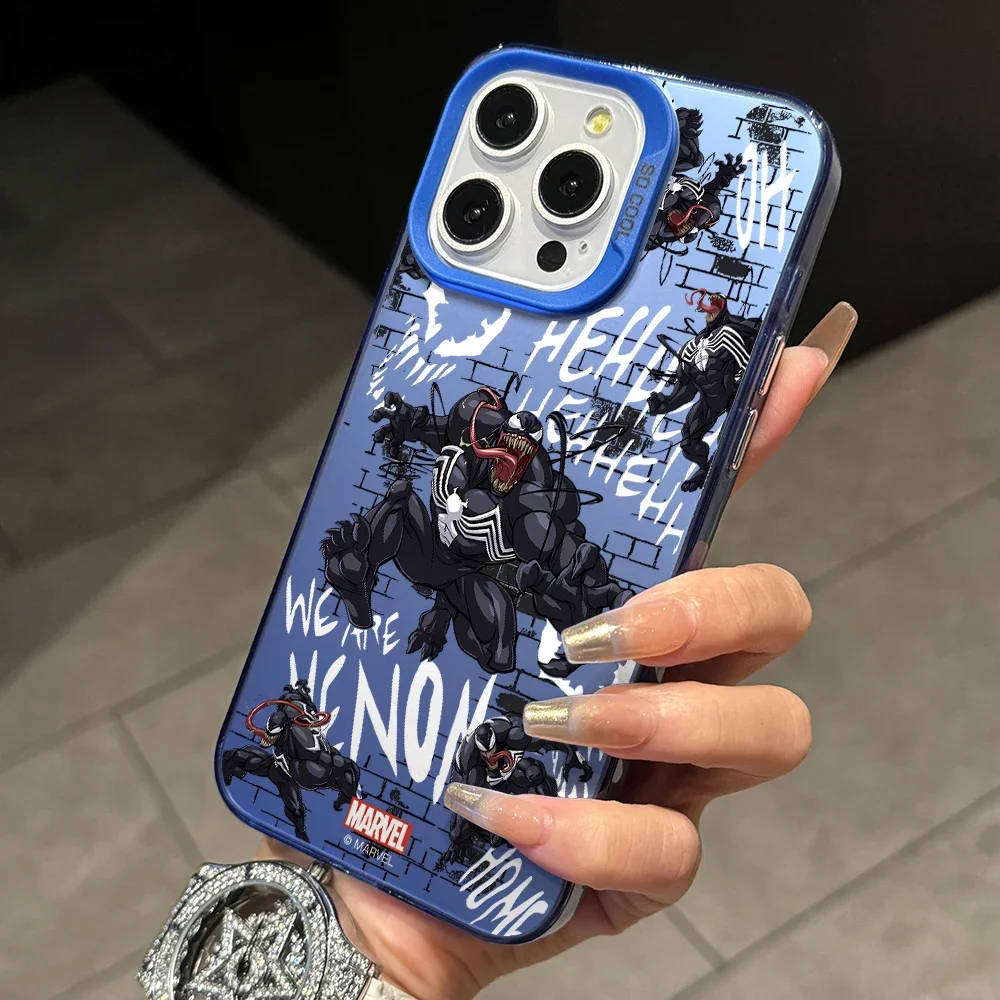 ヴェノム-スパイダーマン電話ケース,iPhone用ケース,マット