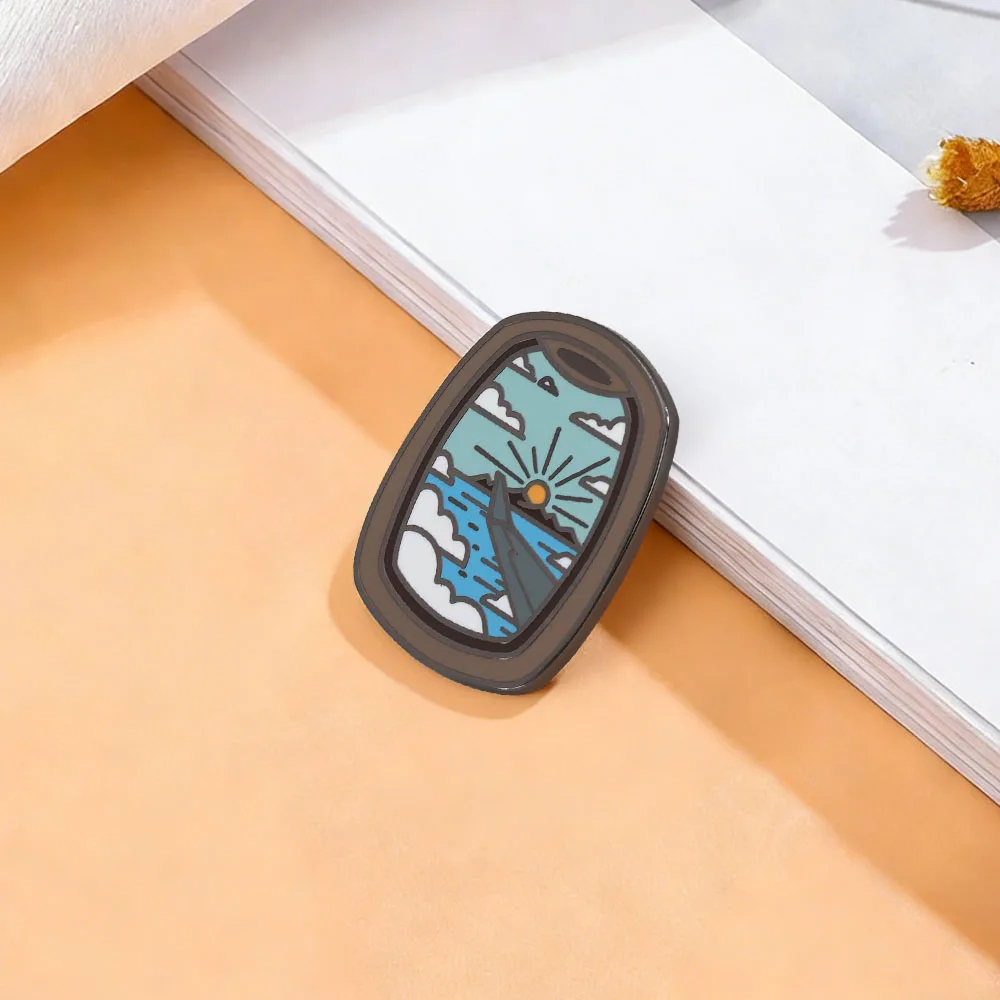 Aviation Adventure Enamel Pin – Sunrise Journey