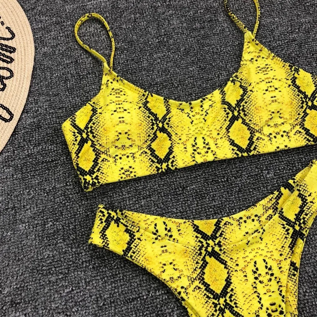 

Женский пляжный комплект бикини с чашками пуш-ап