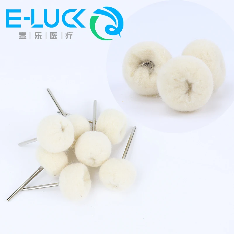 Dental Wool Polishing Wheel Buffing Pad Brushes For Low Speed Rotary Polish Burs For Dental