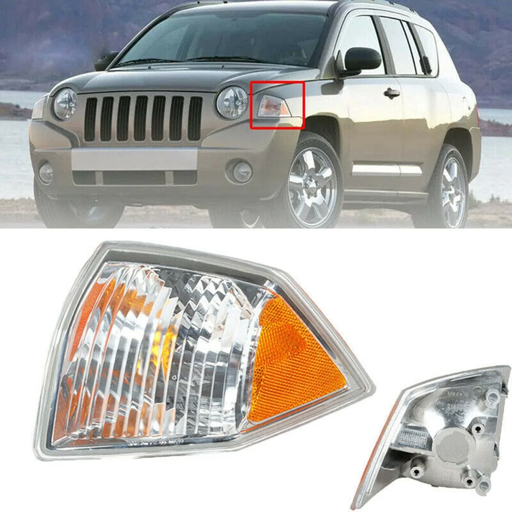 68000683AB Car Front Left Side Corner Light Turn Signal Indicator Light Lamp Shell for Jeep Compass 2007-2010