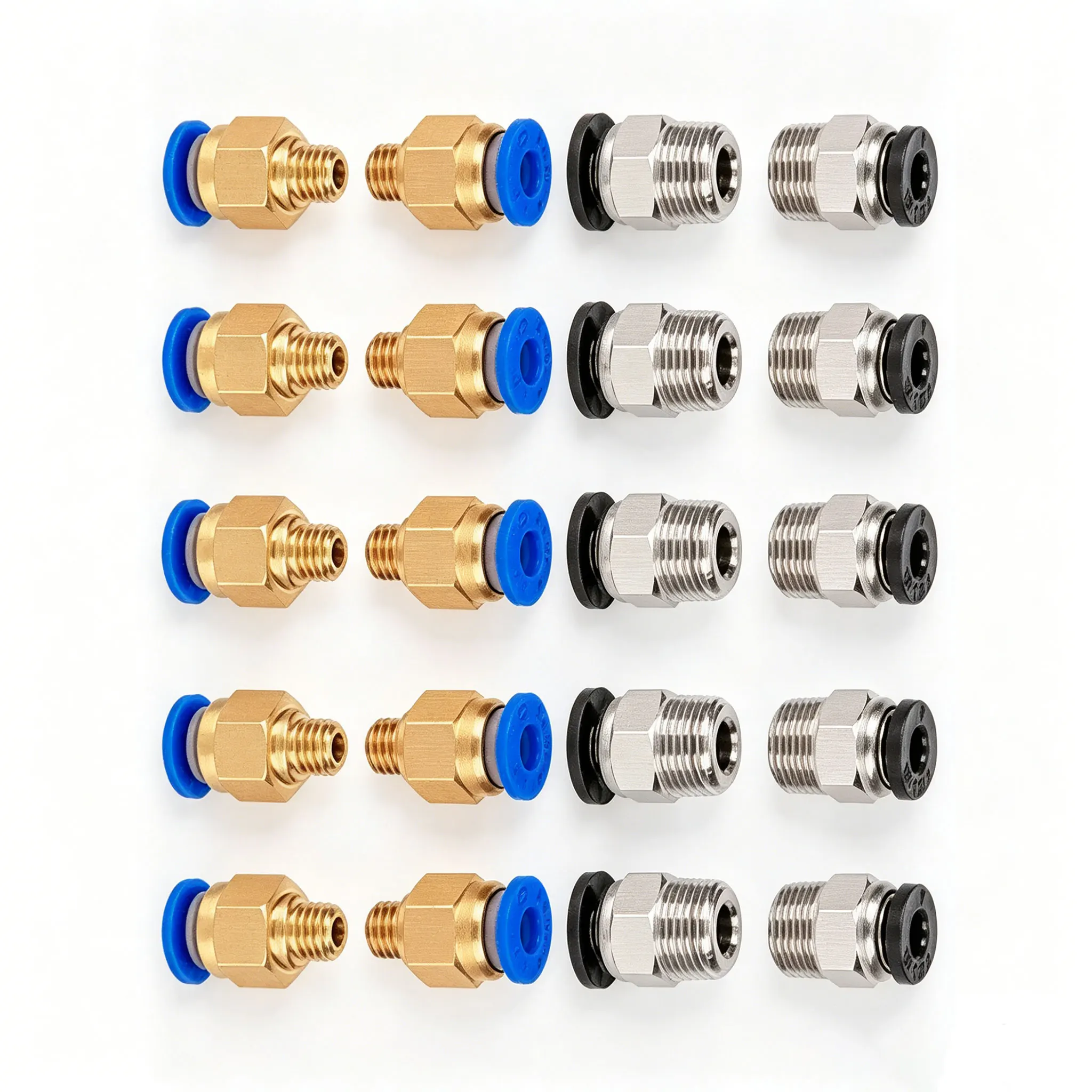 Conectores neumáticos para impresoras 3D, piezas PC4 M6 M10, acoplador de unión rápida, accesorios para tubos de 1,75/3mm, tubo de PTFE de 2/4mm, 8 Uds.