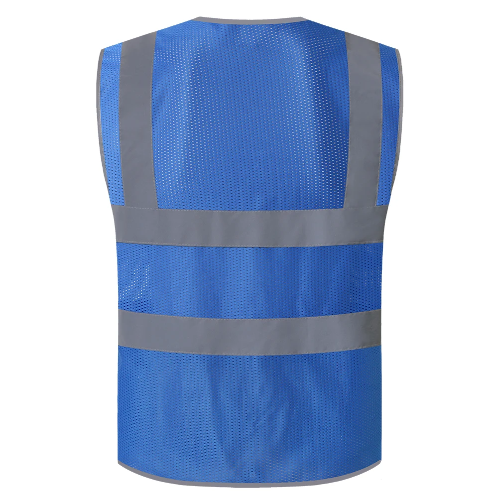 Workwear Mesh Vest With Zipper and pockets for Men And Women Warehouse Working Wear Work Vest reflective vest safety vest high visibility vest