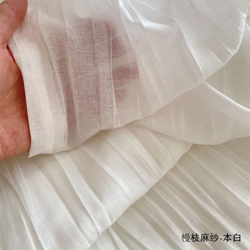 거실 침실 식사를위한 Pleated 질감의 가짜 리넨 커튼 Valance 반투명 자연 수직 사용자 정의 크기 Tulle