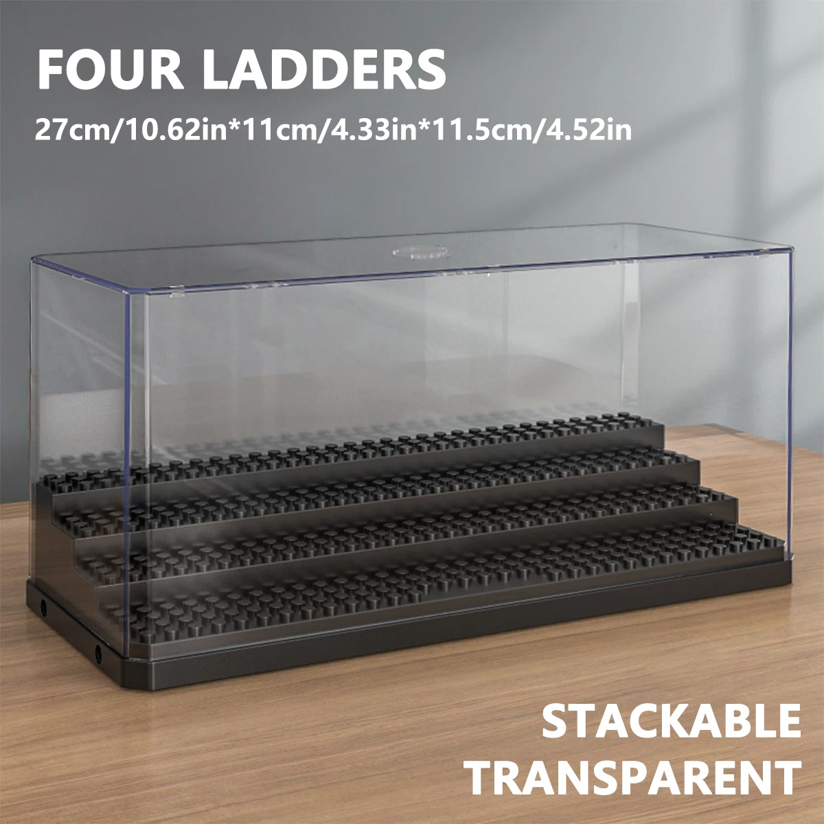 3 Steps Dustproof Acrylic Figures City Car Model Collection Display Box Building Block Storage Plexiglass Showcase Kid Toys